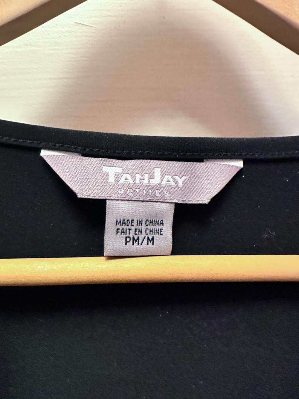 TanJay Black Scoop neck Top